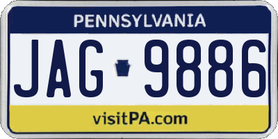 PA license plate JAG9886