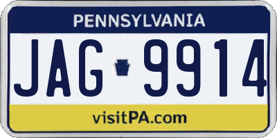 PA license plate JAG9914