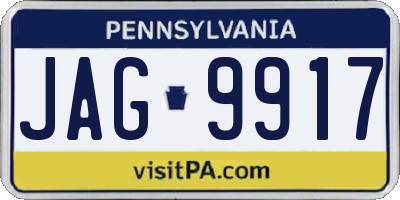 PA license plate JAG9917