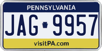 PA license plate JAG9957