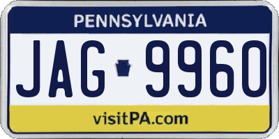 PA license plate JAG9960