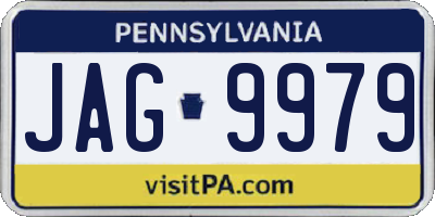 PA license plate JAG9979