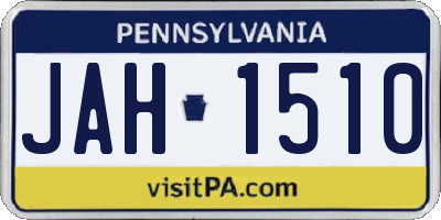 PA license plate JAH1510