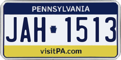 PA license plate JAH1513