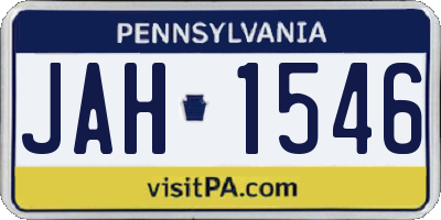 PA license plate JAH1546