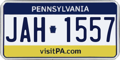 PA license plate JAH1557