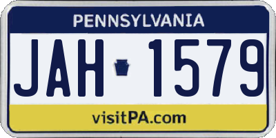 PA license plate JAH1579