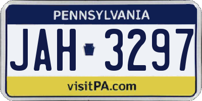 PA license plate JAH3297