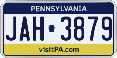 PA license plate JAH3879