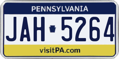 PA license plate JAH5264