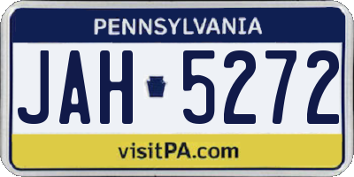 PA license plate JAH5272