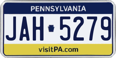 PA license plate JAH5279