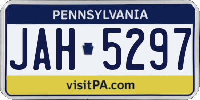 PA license plate JAH5297