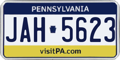PA license plate JAH5623