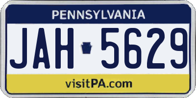PA license plate JAH5629