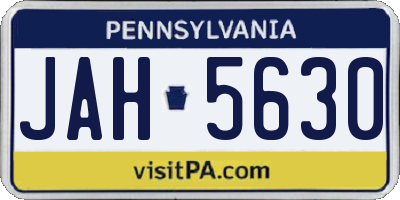 PA license plate JAH5630