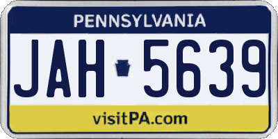 PA license plate JAH5639