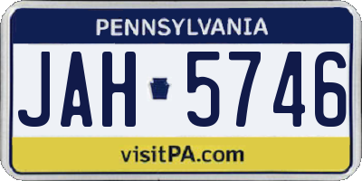 PA license plate JAH5746