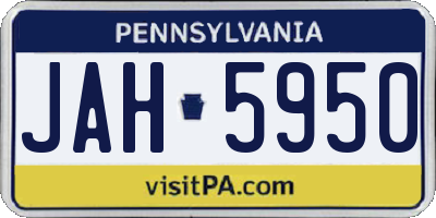 PA license plate JAH5950