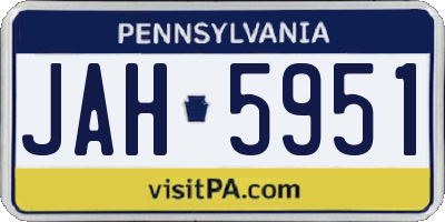 PA license plate JAH5951