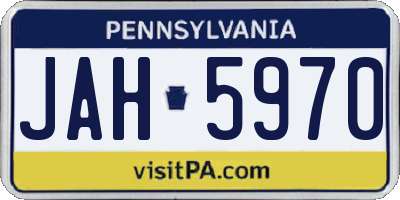 PA license plate JAH5970