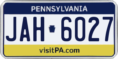 PA license plate JAH6027