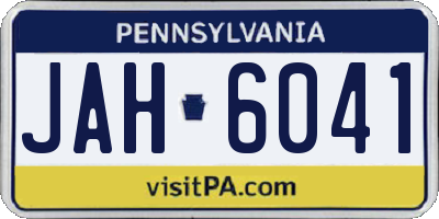 PA license plate JAH6041