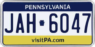 PA license plate JAH6047