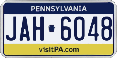 PA license plate JAH6048