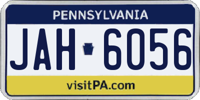 PA license plate JAH6056