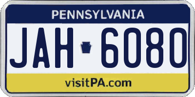 PA license plate JAH6080