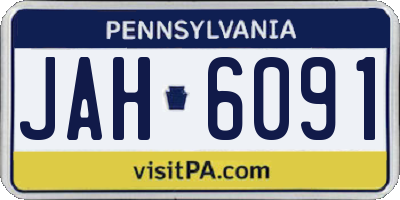 PA license plate JAH6091