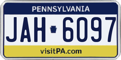 PA license plate JAH6097