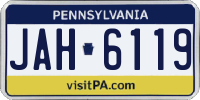 PA license plate JAH6119