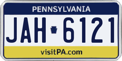 PA license plate JAH6121