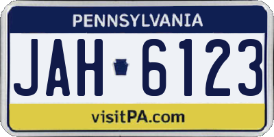 PA license plate JAH6123