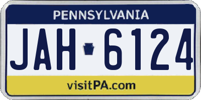 PA license plate JAH6124