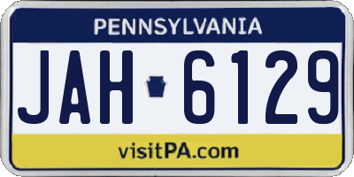 PA license plate JAH6129