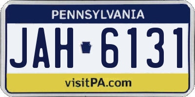 PA license plate JAH6131