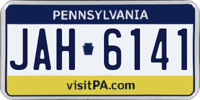 PA license plate JAH6141