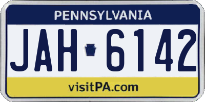 PA license plate JAH6142