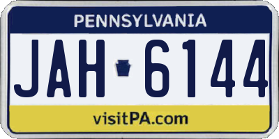 PA license plate JAH6144