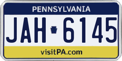 PA license plate JAH6145