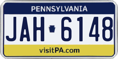 PA license plate JAH6148