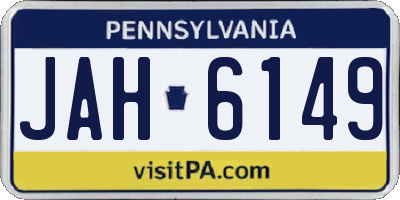 PA license plate JAH6149