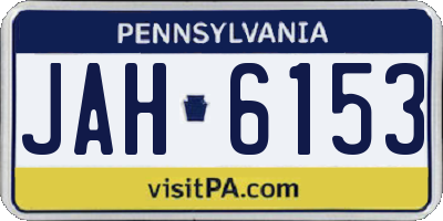 PA license plate JAH6153