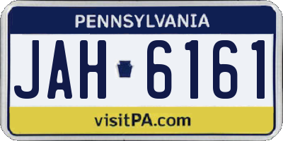 PA license plate JAH6161