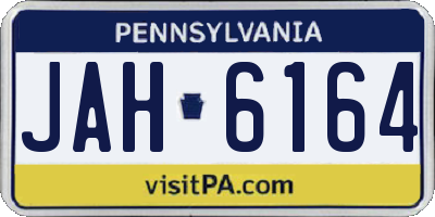 PA license plate JAH6164