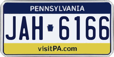 PA license plate JAH6166