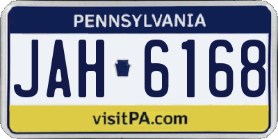 PA license plate JAH6168